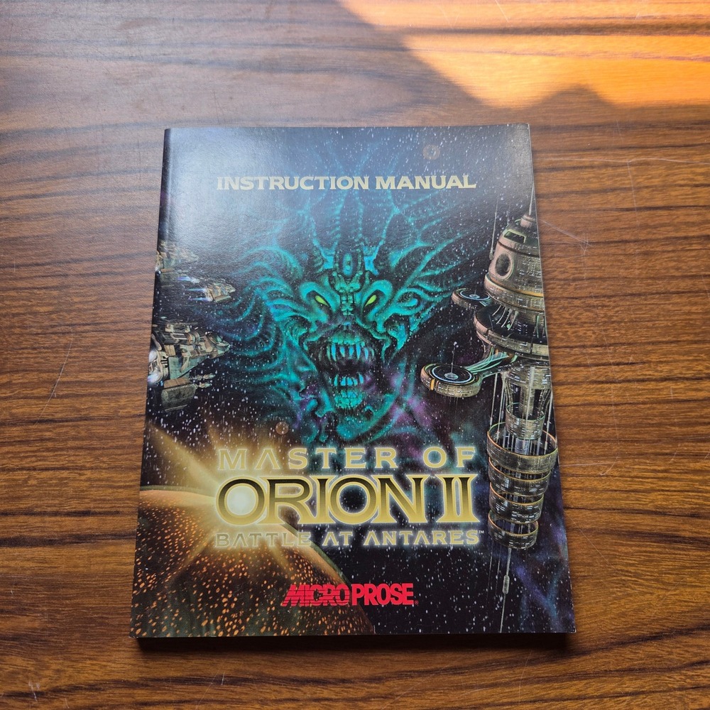 Master of Orion II Battle at Antares PC Instruction Manual MicroProse 1996